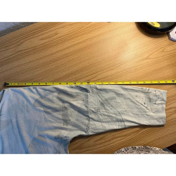 Pure J.Jill Blue Marbled Top Blouse - Picture 9 of 10